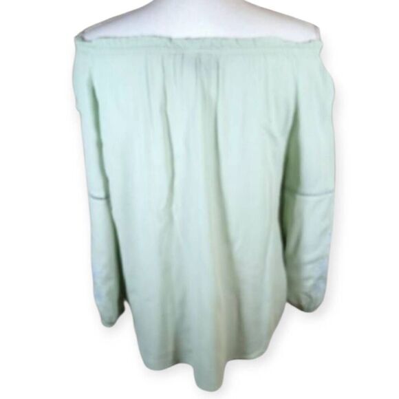FRANCESCA'S BLUE RAIN MINT OFF-THE-SHOULDER TOP SZ.S EUC. - Picture 4 of 7
